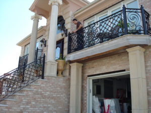 deck stairs railing