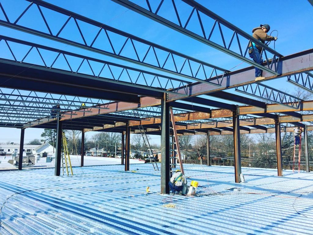 Modern Factory Outside With Rails Railings Outdoor - Custom Fabrication & Design Solutions | PMFII