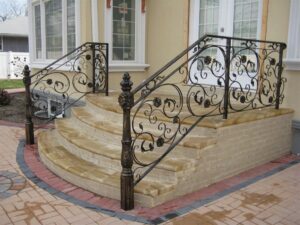 outdoor metal stair railings