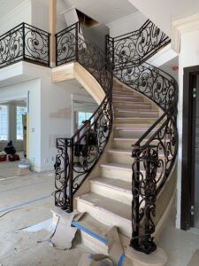 wrought iron railings indoor